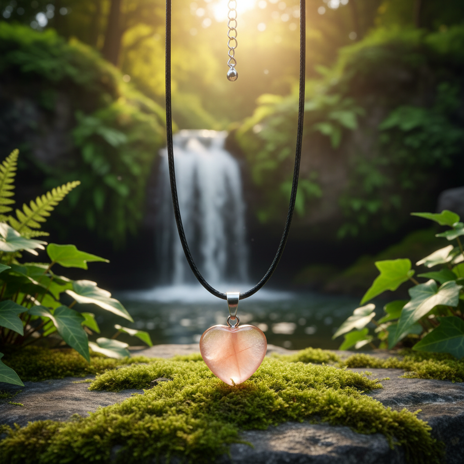 Strawberry Quartz Heart Pendant