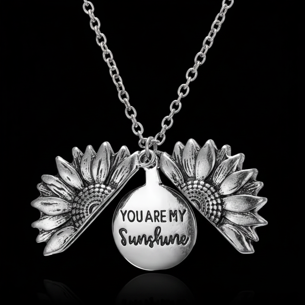 Sunflower Locket - Black