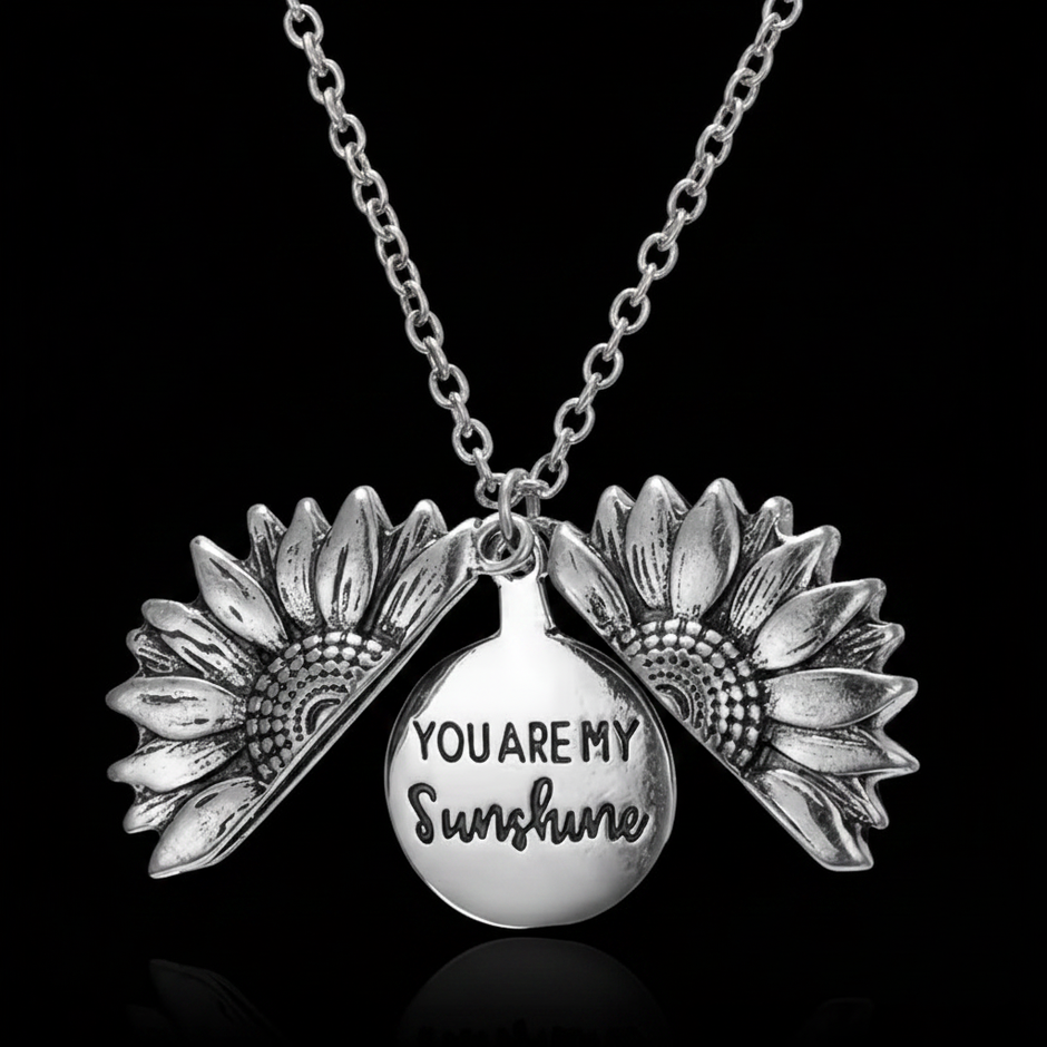 Sunflower Locket - Black
