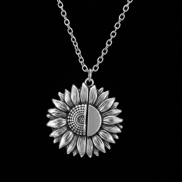 Sunflower Locket - Closed Black