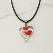 Swirly Glazed Heart Pendant Necklace - DP Online