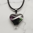 Swirly Glazed Heart Pendant Necklace - DP Online