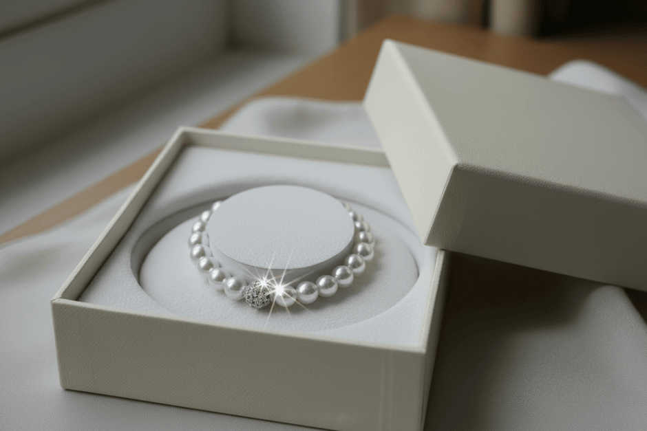 The Silver Stud Pearl Bracelet - DP Online