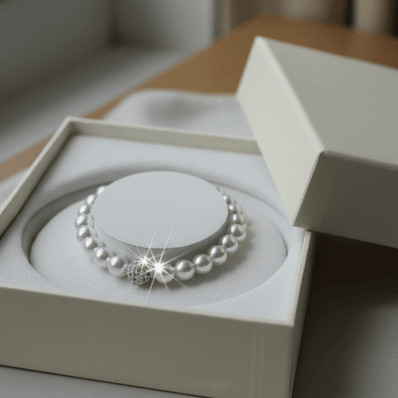 The Silver Stud Pearl Bracelet - DP Online