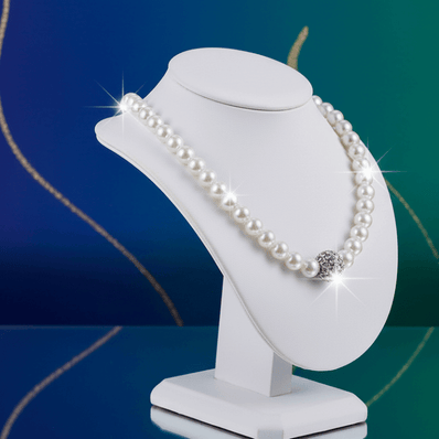 The Silver Stud Pearl Necklace - DP Online