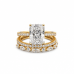 3 Piece Large Cushion Cut 14ct Gold Titanium
