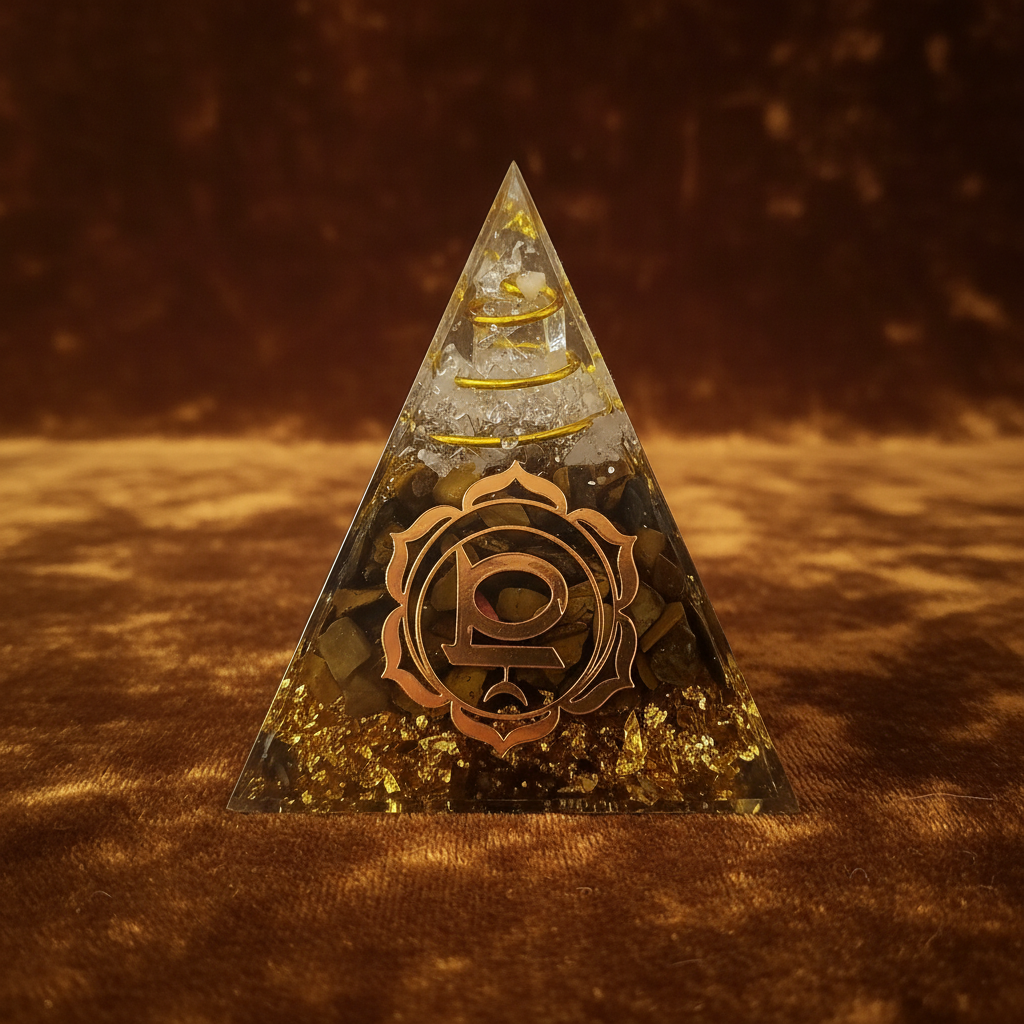 Tiger's Eye Root Chakra Pyramid – Dark Amber 2