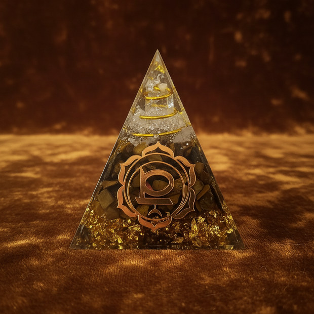 Tiger's Eye Root Chakra Pyramid – Dark Amber 2