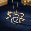 Tilted Double Heart Pendant V2