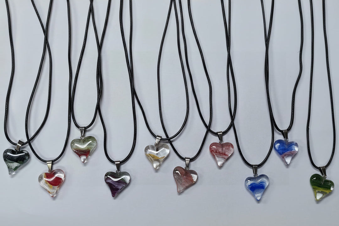 Collier Pendentif Cœur Glaçé Tourbillonnant