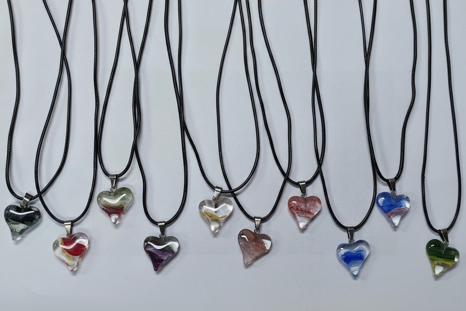 Collier Pendentif Cœur Glaçé Tourbillonnant