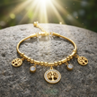 Tree of Life Bracelet on Rock with Sunlight