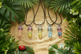 Tri-colour Crystal Pendants - Toned Down Sun with Ladybug