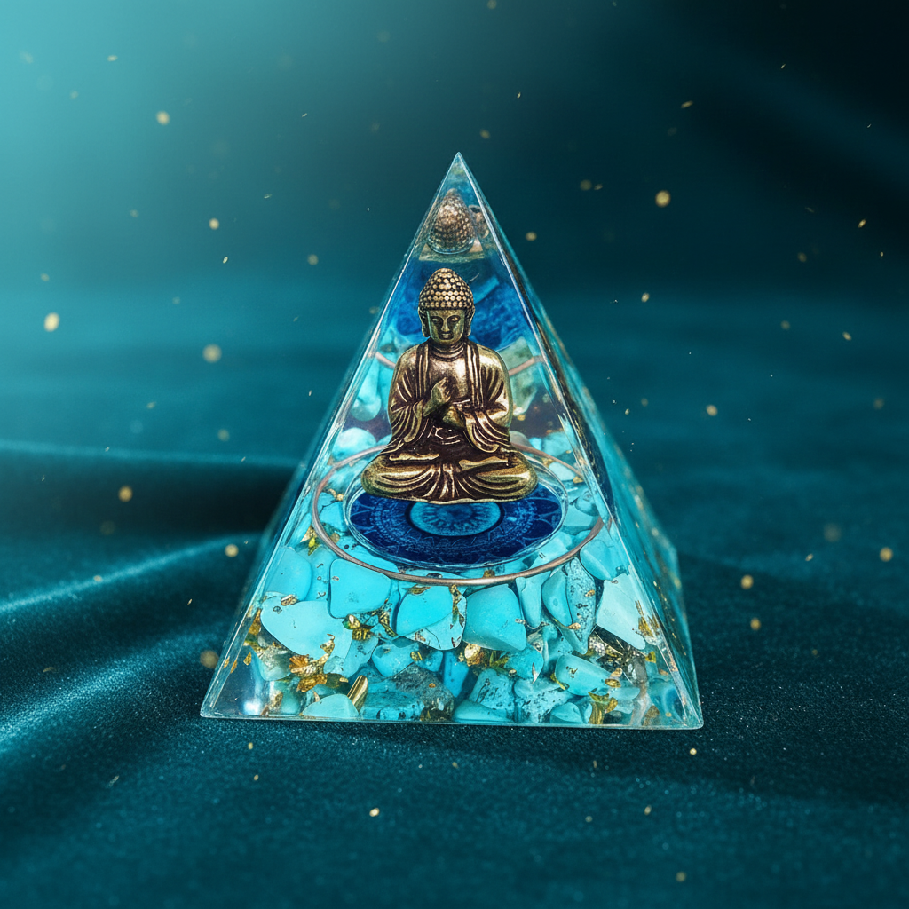 Turquoise Buddha Pyramid - Size Clean