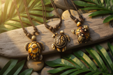 Turtle Pendants - Natural Elegant Background
