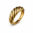 14ct Gold Titanium Twisted Dome Ring