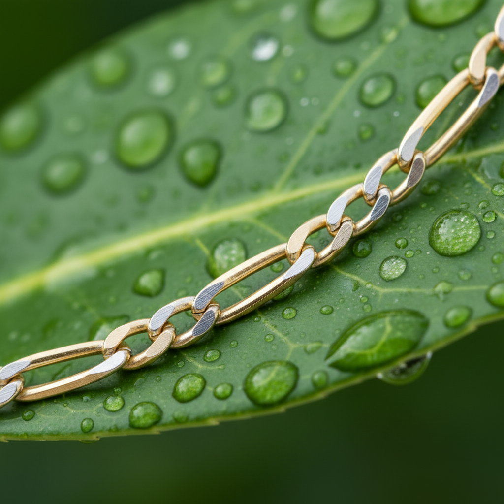 Two-tone figaro chain ultra macro