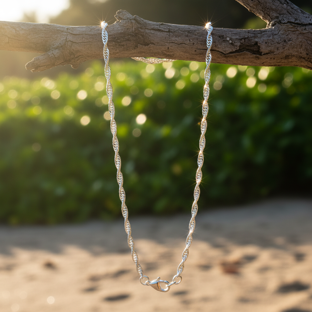 Ultra-clear Singapore chain with enhanced sparkle