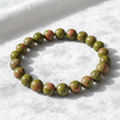 Unakite Bracelet - Close-up