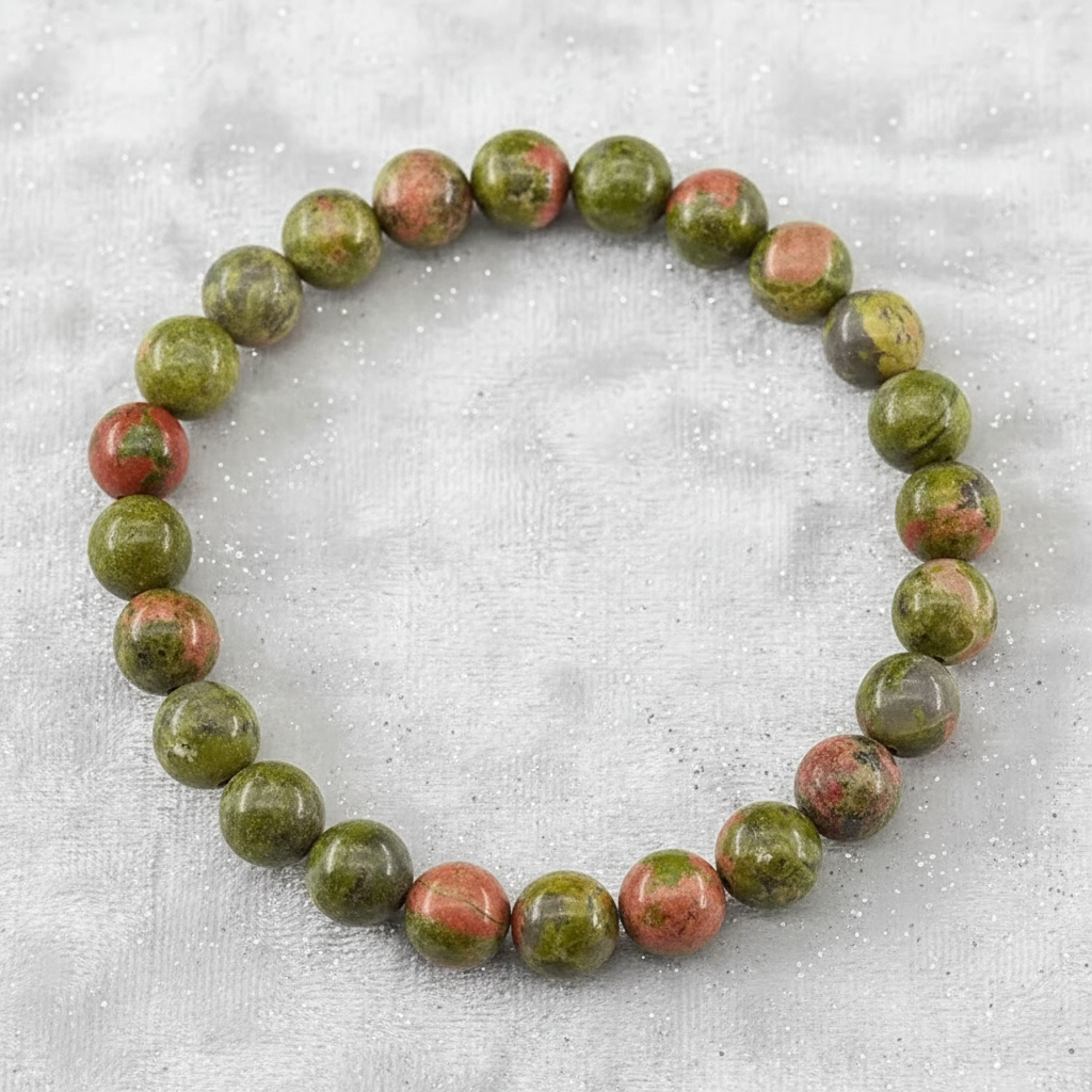 Unakite Bracelet - Flat Lay