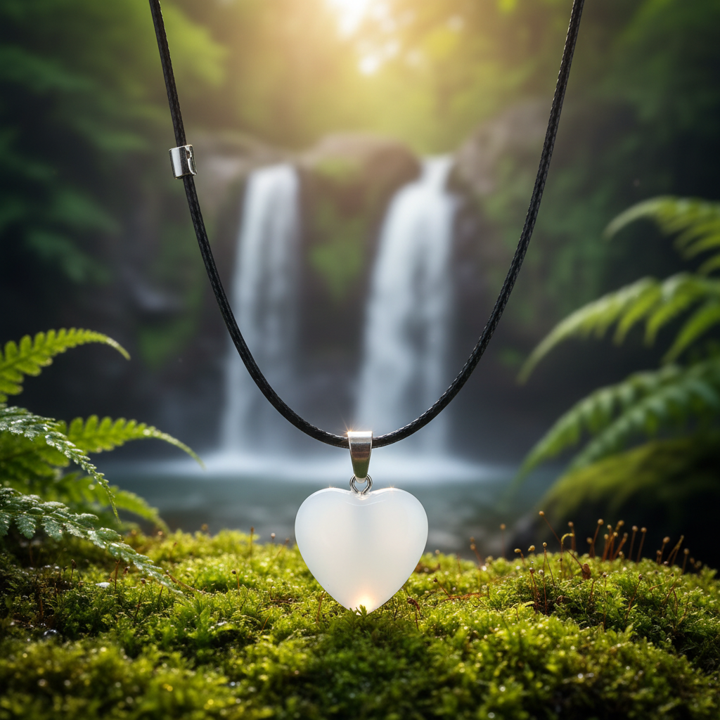 White Quartz Heart Pendant
