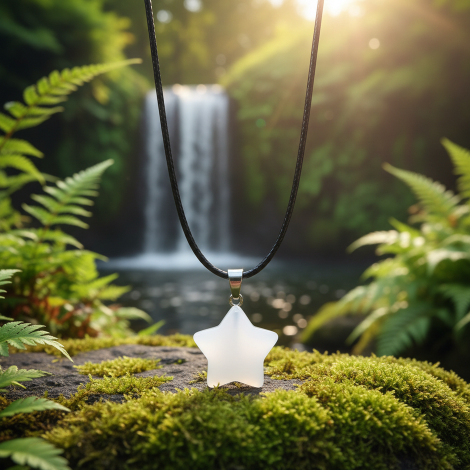 White Quartz Star Pendant