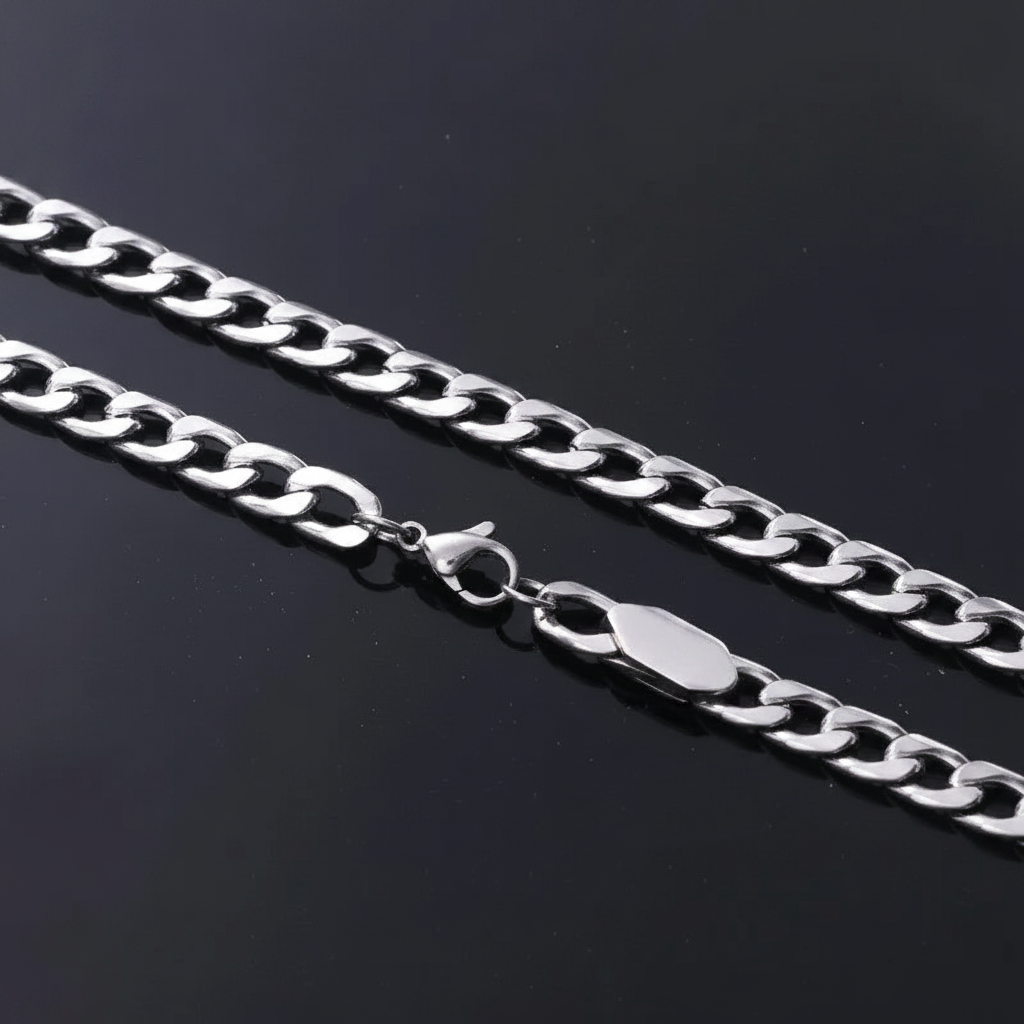 Wide Flat Cuban Curb Chain — V1 Redo