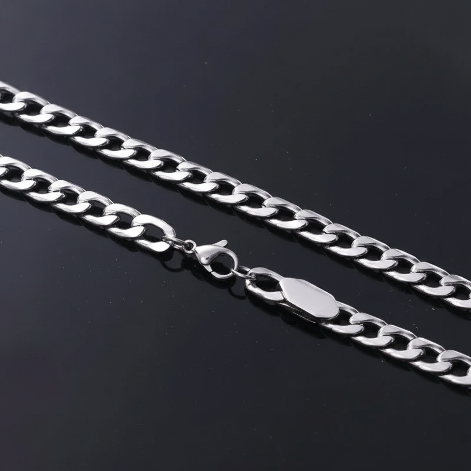 Wide Flat Cuban Curb Chain — V1 Redo