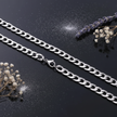 Wide Flat Curb Chain — V3 Dust + Florals