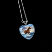 Wild Spirit Horse Heart Glass Pendant Necklace - DP Online