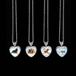 Wild Spirit Horse Heart Glass Pendant Necklace - DP Online