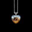 Wild Spirit Horse Heart Glass Pendant Necklace - DP Online
