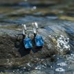 Women's 925 Sterling Silver Blue Cubic Zirconia Earrings - DP Online
