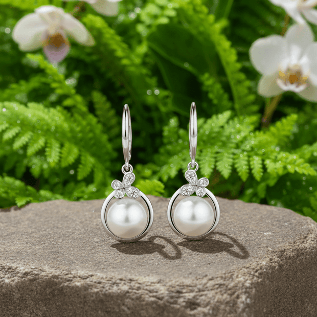 Women's 925 Sterling Silver Pearl Earrings - DP Online