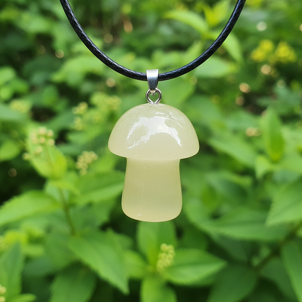 Yellow Aventurine Mushroom Pendant – Greenery