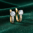 Yellow Gold Moissanite Huggie V2